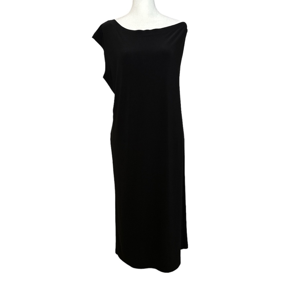 Norma Kamali Drop Shoulder Black Dress - Picture 7 of 9